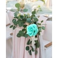 thumbnail image 4 of 50 PCS Shades of Green Artificial Flowers Real Looking Faux Foam Fake Roses with Stems for Wedding Decoration Bridal Shower Centerpieces Arrangements Party Tables Decor, 4 of 6