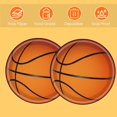 thumbnail image 3 of Platos para fiesta Fitoyplak 60 piezas 18 cm diseño de baloncesto, 3 of 6