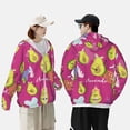 thumbnail image 4 of Fotbe Pink Green Avocado Chaqueta con Protección Solar UPF 50+ para Hombre y Mujer, Camisa con Capucha y Bolsillos-3X-Large, 4 of 7