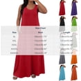 thumbnail image 3 of NTACZA Shift Summer Dresses for Women 2026 Plus Size Solid Maxi Crew Neck Loose Green, 3 of 6