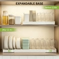 thumbnail image 2 of Windur 2 Pack Pots and Pans Organizer Under Cabinet, 22.4" Expandable Kitchen Organizers and Storage with 10 Adjustable Dividers, Pot and Pan Lid Storage Rack Inside Cabinet/Countertop Cupboard-White, 2 of 6