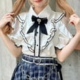 thumbnail image 3 of Kawaii Women Shirts Lolita Y2K Cute Japanese Style Blouse Elegant Long Sleeve Sweet Tops Casual Office Ladies Aesthetic Shirt, 3 of 6