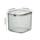 thumbnail image 3 of Mini Desktop Trash Can | Press-Lid Desk Organizer Garbage Basket | Plastic Compact Sundry Storage Bin | Flip Top Lid, Divided Sections, Tidy Container | White or Gray | 6x6x3.2in or 6x6x5.5in | 1, 3 of 6