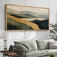 thumbnail image 2 of Large Framed Canvas Wall Art Abstract Mountains Landscape Print for Living Room Decoration - 60"x30" Natural Framed, 2 of 7
