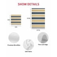 thumbnail image 7 of Yellow Navy Blue Kitchen Dish Towels for Drying Dishes Set of 4, Farmhouse Ombre Abstract Stripes Waffle Weave Microfiber Hand Tea Bathroom Towels Quick Dry & Absorbent Towel 12x12, 7 of 7