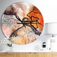 thumbnail image 2 of DesignArt Surrealistic trees with red sun Large Wall Clock, 2 of 2