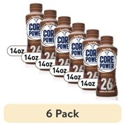 (6 pack) Core Power Protein Shake with 26g Protein by fairlife Milk, Chocolate, 14 fl oz