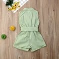 thumbnail image 2 of Faithtur Baby Girl Sleeveless Romper Button Shorts with Belt Jumpsuit, 2 of 6