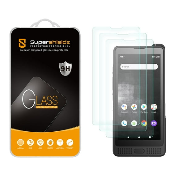 (3 Pack) Supershieldz Designed for Sonim XP10 Tempered Glass Screen Protector, Anti Scratch, Bubble Free