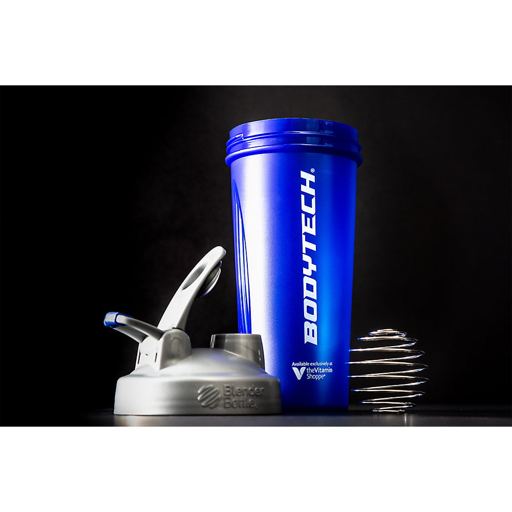32 fl oz. Blue Pro32 BodyTech Shaker Bottle with Wire Whisk BlenderBall 