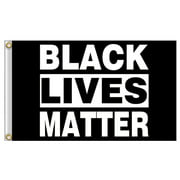 10PCS Black Lives Matter Waving Flags Parade Flag Activity Plastic Flagpole black