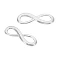thumbnail image 4 of Uxcell Double Symbol Charm Connectors Alloy Double 8 Linker Pendant, Silver, 100Pack, 4 of 6
