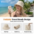 thumbnail image 7 of longantii Wide Brim Baseball Cap for Women & Men, UPF Sun Protection Adjustable Baseball Hat for Hiking, Camping, Beach Beige, 7 of 7