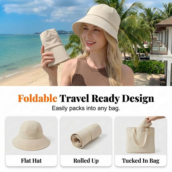 Inglocry Adjustable UPF Sunscreen Baseball Hat, UPF 50 Womens Sun Hat UV Protection Hiking Fishing Hats Wide Brim Hat Adjustable Ponytail Packable Sun Cap Black Black One Size