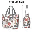 thumbnail image 3 of Tote Bag for Women - Paw Prints and Bones Shoulder Bag - Large Utility Work Duffle Bag with Zipper Handbag for Travel, Work, Sprots, 3 of 5