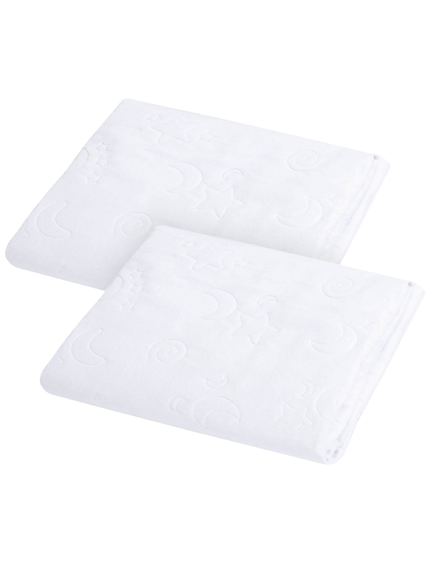 Parents Choice Baby Unisex Multi-Purpose Pads, White Fleece Sheet Sets, 2 pack