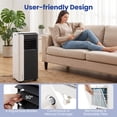 thumbnail image 4 of Costway 10000 BTU 3 in 1 Portable Air Conditioner with Fan & Dehumidifier Mode Sleep Mode LED Display, 4 of 10