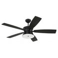thumbnail image 3 of DMK52FB5 Craftmade Lighting Dominick - 5 Blade Ceiling Fan with Light Kit In Contemporary Style-17.17 Inches Tall and 52 Inches Wide-Flat Black Finish, 3 of 19