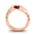 thumbnail image 4 of 1.20 Carat Natural Diamond Garnet & Citrine Gemstone Charming Bridal Ring for Ladies Solid 14K Rose Gold Size 10.5 by Diamond-Capitals, 4 of 8
