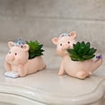 thumbnail image 6 of Desktop Decor,Creative Fleshy Flower Pot Set Combination Personality Cute Little Pig Cartoon Meat Size Caliber Flower Pot, 6 of 6