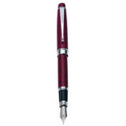 Charles Hubert Red Marbleized Finish with Chrome Accents Fountain Pen QGL3233