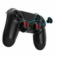 thumbnail image 2 of eXtremeRate ThumbsGear Interchangeable Ergonomic Thumbstick for PS5 Controller, for PS4 All Model Controller - 3 Height Domed and Concave Grips Adjustable Joystick - Chrome Red & Black, 2 of 8
