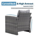 thumbnail image 6 of JOIVI 8 Piece Outdoor Furniture Set, Outdoor Patio Conversation Sets with Lift Dining Table and Deck Box, Outdoor Couch Set with PE Rattan Sectional Sofas for Lawn, Deck, Balcony, Grey, 6 of 7