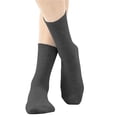 thumbnail image 3 of Wlynlyn Girls Socks Kids Colorful Basic Knit Cotton Crew Socks Soft Comfortable Athletic Ankle Trainer Socks(5-13 Years,Dark Gray), 3 of 3