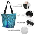 thumbnail image 5 of Ratiio Beautiful Blue Peacock Print Shoulder Bag for Women, Polyester Crossbody Purse Lightweight Handbag for Daily Travel and Casual Use, 5 of 6