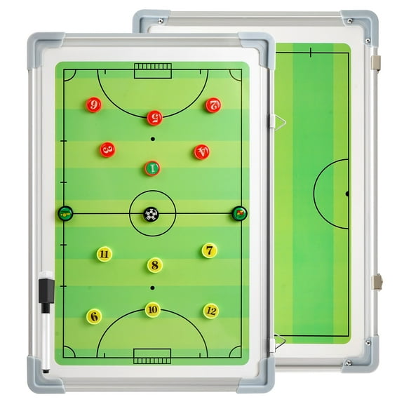 Soccer Coaching Board, FantasyDay Portable Magnetic Football Coach Tactics Clipboard Futsal Tactical Strategy Blackboard - Sport Gift Training Assistant Equipment KIt with Player Markers, Pen, Eraser