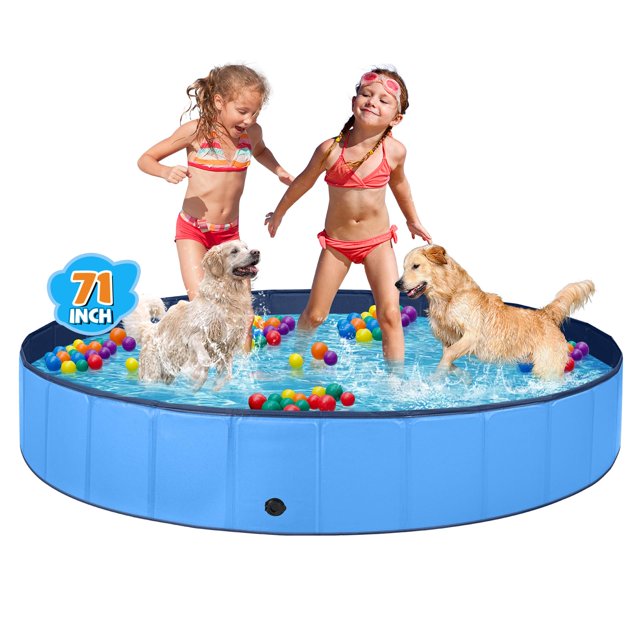 Dog Pool Jecoo, plástico duro plegable para perros grandes, tamaño 3XL