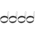 thumbnail image 3 of Anneaux d'Œufs en Silicone Ronds en Acier Frits Formant Oeuf Pancake Maker Moule Conception Cuisine Cuisson Outil 4PCS Frits Anneaux de Cuisson en Acier Inoxydable Frits, 3 of 5