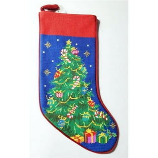 Peking Handicraft 31SJM9872NMC 11 x 18 in. Christmas Tree Embroidered Needlepoint Stocking