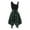 Green, variant on Ichaunyi Summer Dresses Clearance Women's Fashion Lace-up Short-sleeved Irregular Hem Plaid Stitching Dress