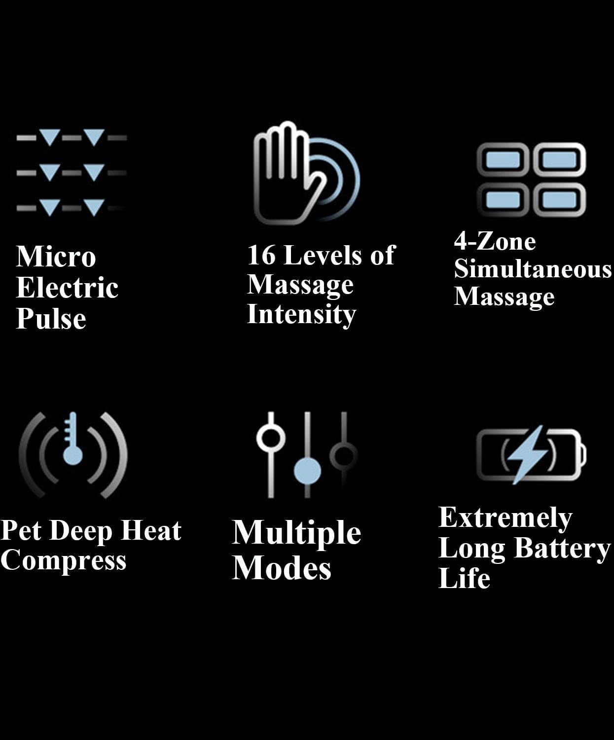 Vitality Magic Pro 2.0 Neck Massager, Featuring 4 Heated Heads, 6 Modes & 14 Levels, Heat & Posture Correction, Promotes Muscle Relaxation