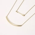 thumbnail image 4 of Bling Jewelry Womens Minimalist Curved Bar Pendant Necklace in 14K Rose Gold Plated Sterling Silver, 4 of 5