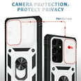 thumbnail image 6 of Dteck Samsung Galaxy S21 ultra Case, Slide Camera Lens Protector Cover Magnetic Ring Holder Kickstand Rugged Shockproof Case for Samsung Galaxy S21 Ultra, White/Black, 6 of 11