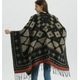 thumbnail image 6 of ZhangBaoLin Women Shawl Wrap Cardigan Poncho Cape Open Front Long Sweater Coat Winter Thick Tassels Blanket, 6 of 7