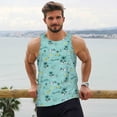 thumbnail image 4 of Wukai Hawaiian Style Print Men’s Workout Tank Top Sleeveless Muscle T shirt Gym Running Fitness Tank Top-XX-Large, 4 of 7