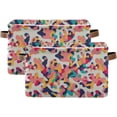 thumbnail image 2 of Coolnut Storage Basket Abstract Color Camouflage Storage Bin with Handle , Large Storage Cube Collapsible for Shelves Closet Bedroom Living Room 2PCS Decor Gifts, 2 of 7