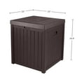 thumbnail image 3 of Storage Box - 50-Gallon Container for Patio Storage - Durable and Fade-Resistant Resin Deck Box - Outdoor Furniture by Pure Garden (Brown), 3 of 25