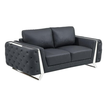 Titan Furnishings Modern Genuine Italian Leather Upholstered Loveseat