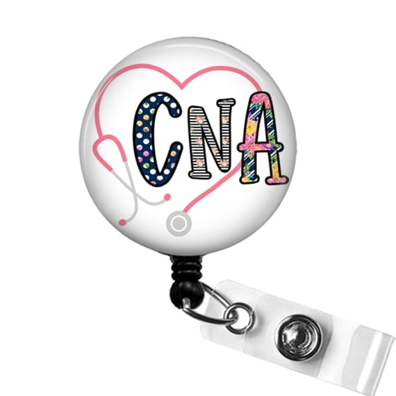 CNA Badge Reel – Certified Nursing Assistant ID Holder, Medical Badge Clip, CNA Appreciation Gift