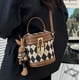 thumbnail image 3 of Bolso pequeño de mujer, bolso de mensajero de nicho de moda de primavera, textura de diamante, bolso de cubo portátil, 3 of 6