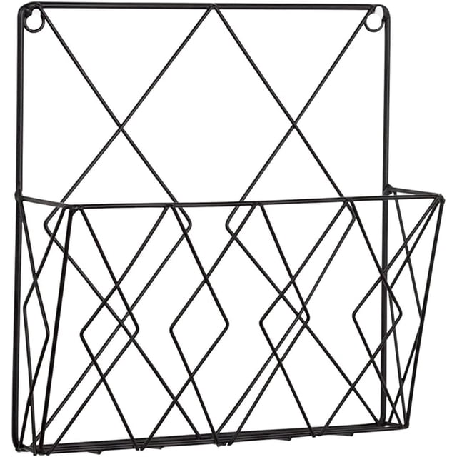 HUGFEGWE Iron Wire Collection For Case Wall Mount File Holder Metal Magazine Organizer Holder Home School Dorm Organizer Supplies Wall Magazine Holder Rack Gold Metal Clear For Bathroom, CA919-122277