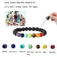 thumbnail image 2 of SHELLTON 3PCS Men Women 8mm Lava Rock 7 Chakra Essential Oil Diffuser Bracelet Elastic Natural Stone Energy Yoga Colorful Bead Bracelet, 2 of 7