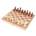 thumbnail image 2 of Tablero de ajedrez de madera portátil, juego de ajedrez plegable para fiestas, actividades familiares, 2 of 8