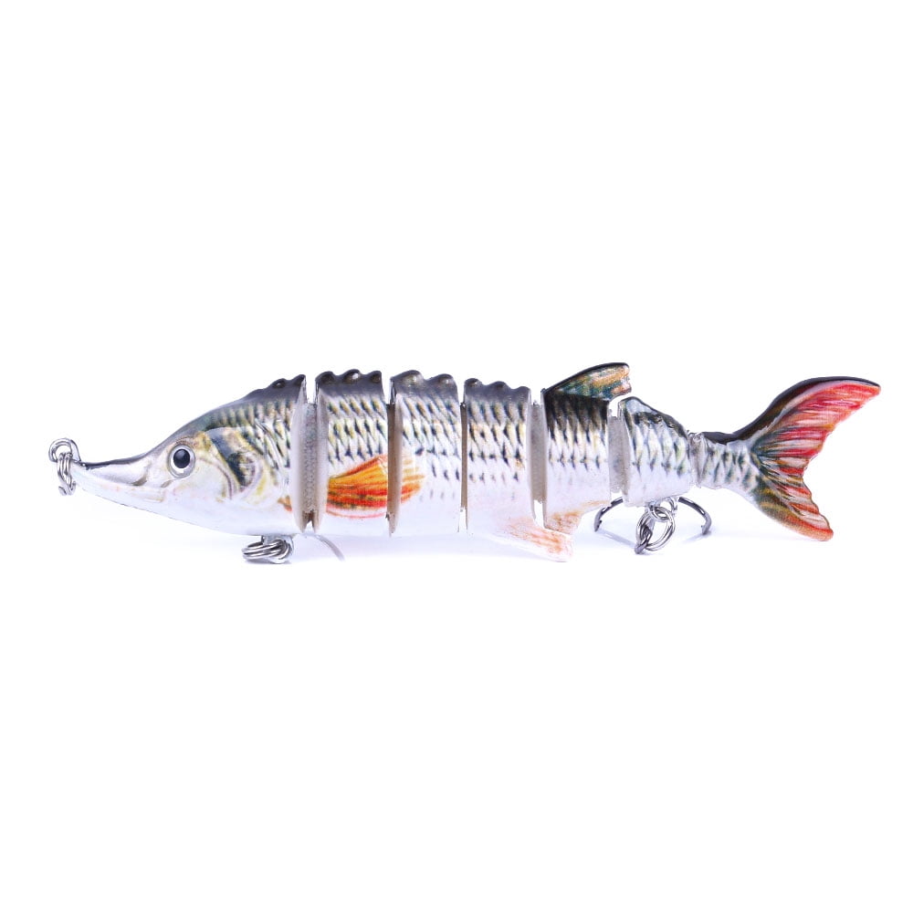 HENGJIA Fishing Lures, 6pcs Large Multi Jointed Fish Fishing Kits Slow Sinking Lifelike Swimbait Freshwater and Saltwater for Trout Bass Lures, 4.33"/0.56oz
