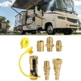 thumbnail image 4 of 7×Rv Propane Quick Connect Fittings Adapter Valve Kit 3/8” Flare X 1/4”, 4 of 10