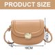 thumbnail image 2 of Bolso de hombro mini bolso de mano de PU bolso de mano de moda para mujer bolso de sillín de color sólido cartera caqui, 2 of 5